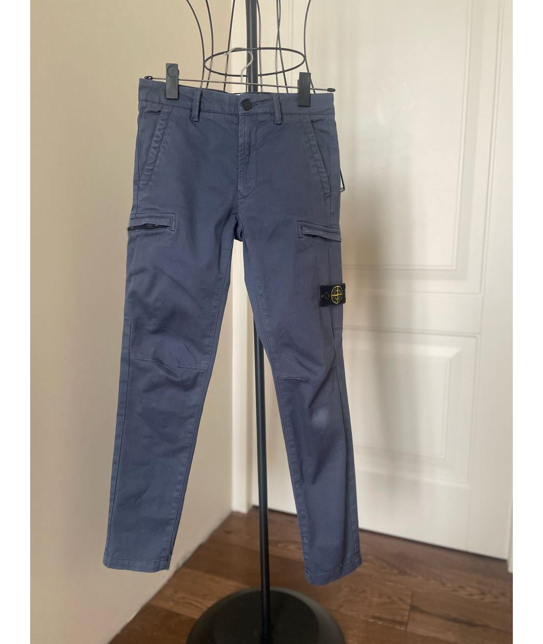 STONE ISLAND JUNIOR Синие хлопковые брюки и шорты, фото 9