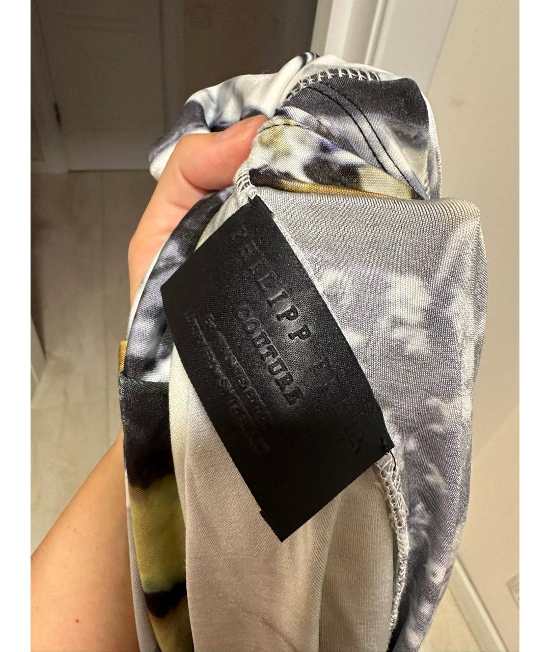 PHILIPP PLEIN Мульти полиэстеровое платье, фото 6
