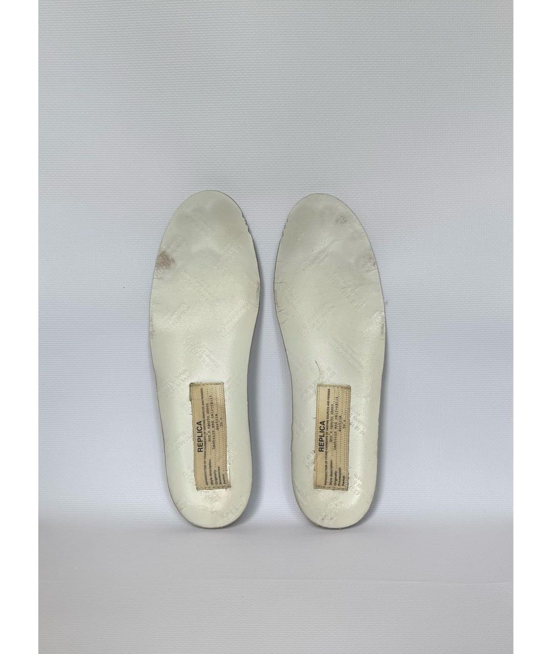 MAISON MARGIELA Коричневые кожаные кеды, фото 8