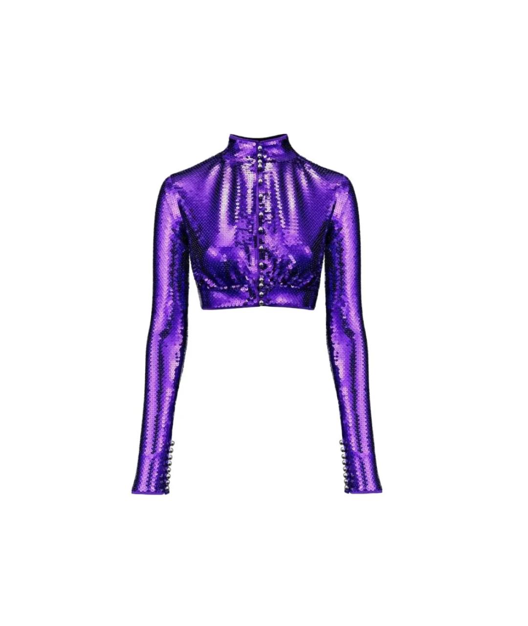 PACO RABANNE Фиолетовая полиэстеровая водолазка, фото 1