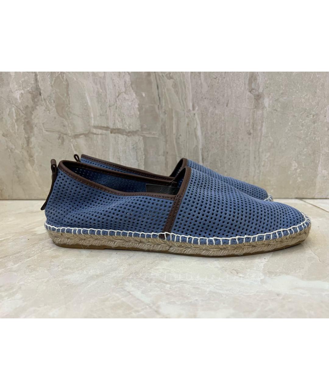 ERMENEGILDO ZEGNA XXX Синие замшевые эспадрильи, фото 9