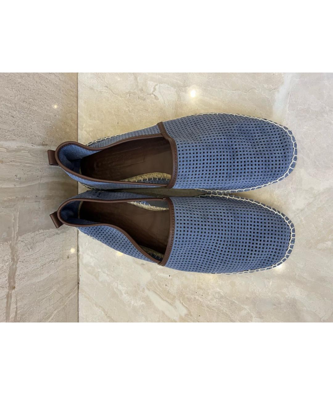 ERMENEGILDO ZEGNA XXX Синие замшевые эспадрильи, фото 3