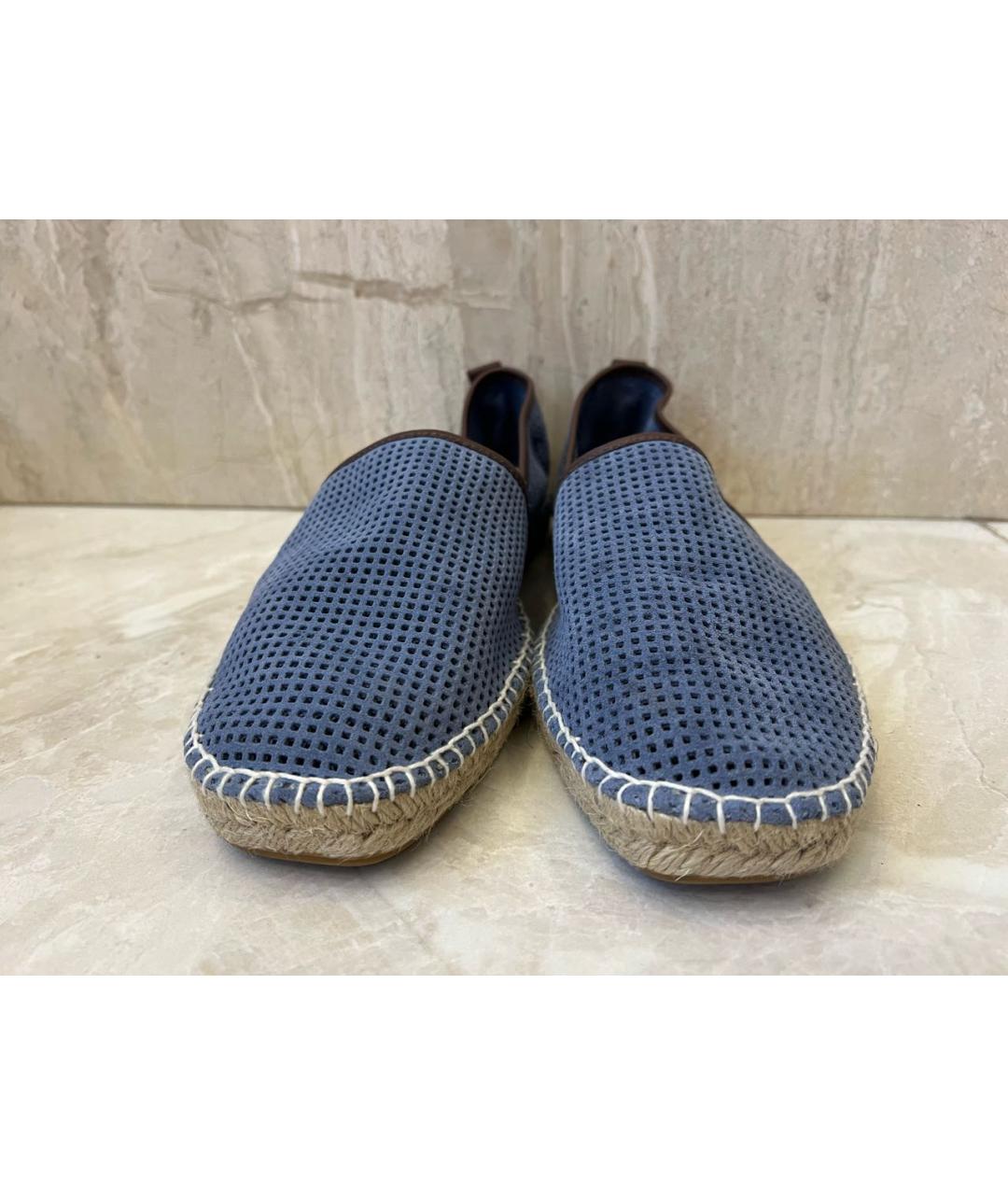 ERMENEGILDO ZEGNA XXX Синие замшевые эспадрильи, фото 2
