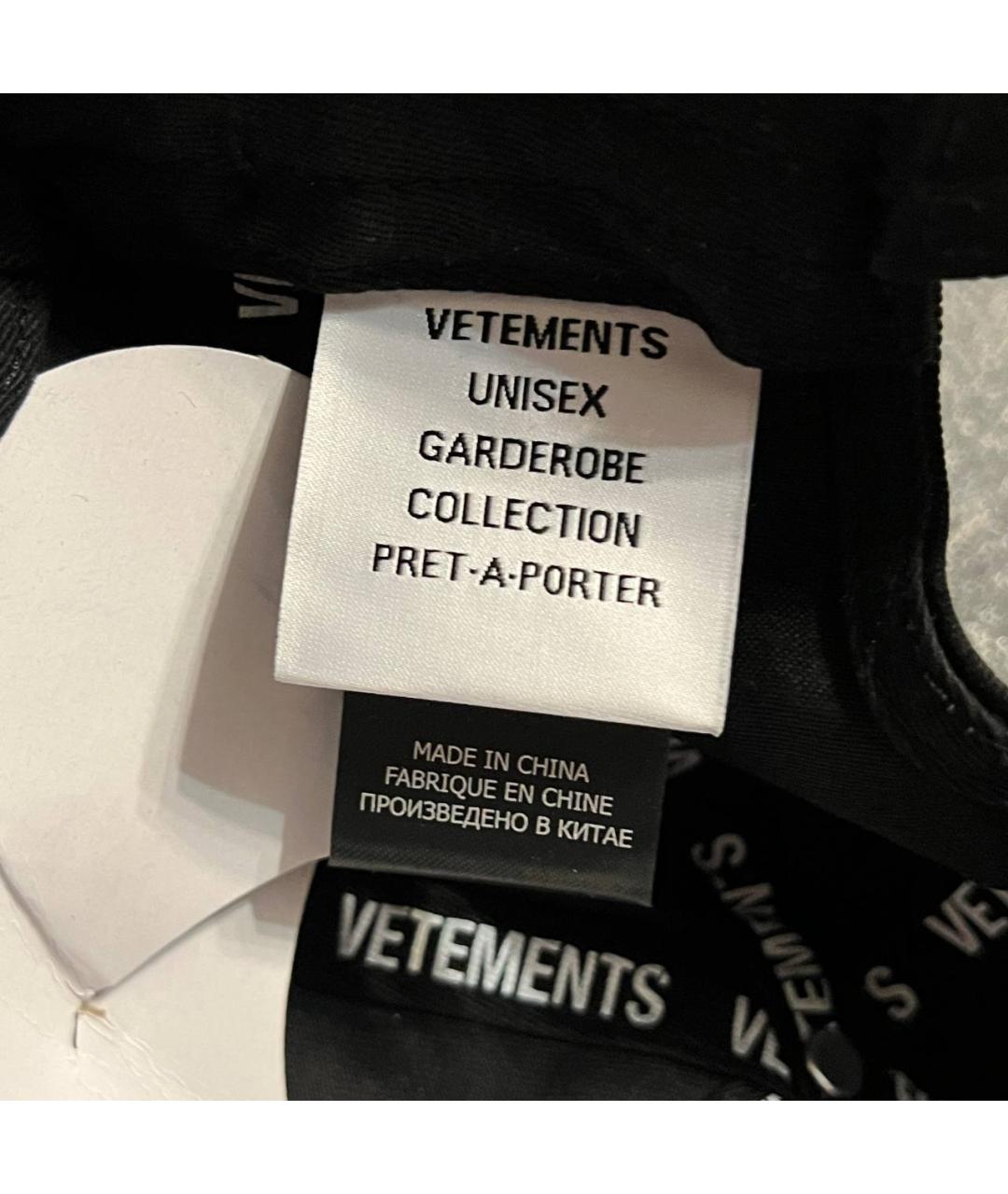 VETEMENTS Черная хлопковая кепка/бейсболка, фото 6