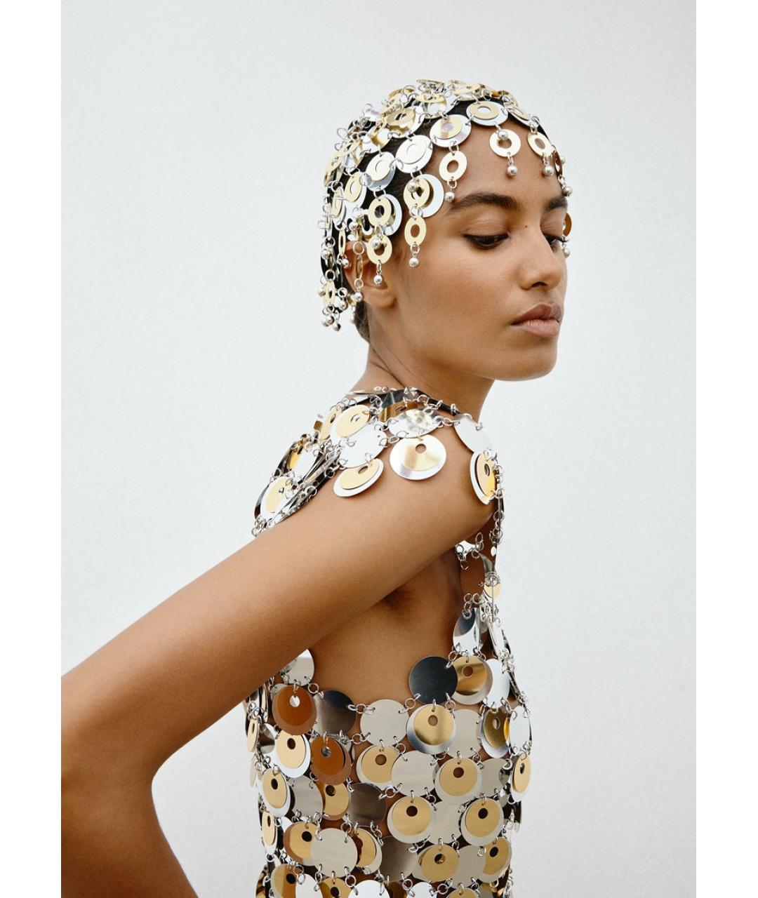 PACO RABANNE Серебряная футболка, фото 3