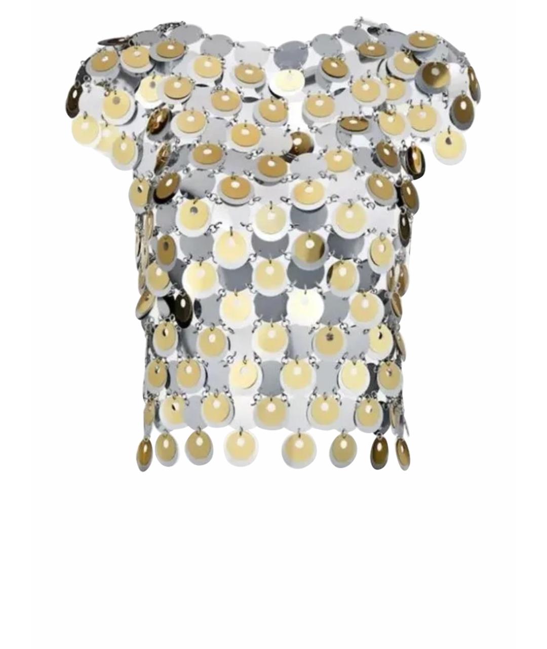 PACO RABANNE Серебряная футболка, фото 1