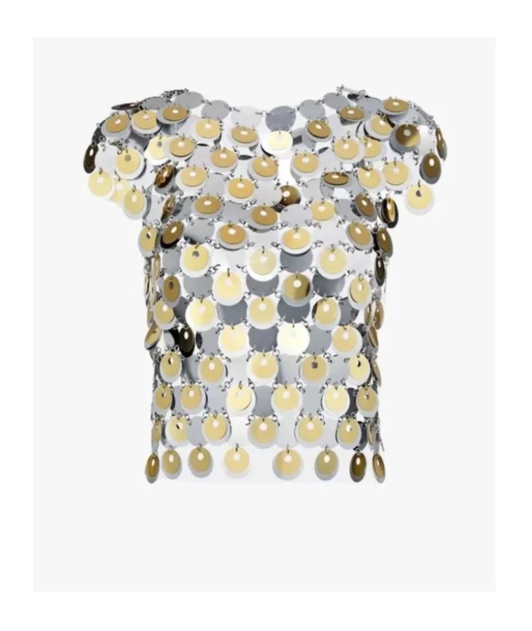 PACO RABANNE Серебряная футболка, фото 6