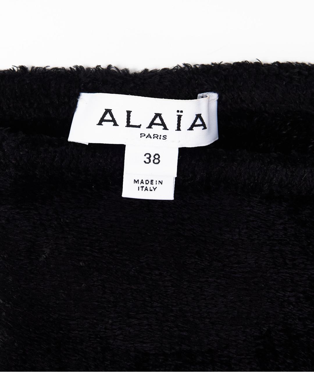 ALAIA Черное бархатное вечернее платье, фото 6
