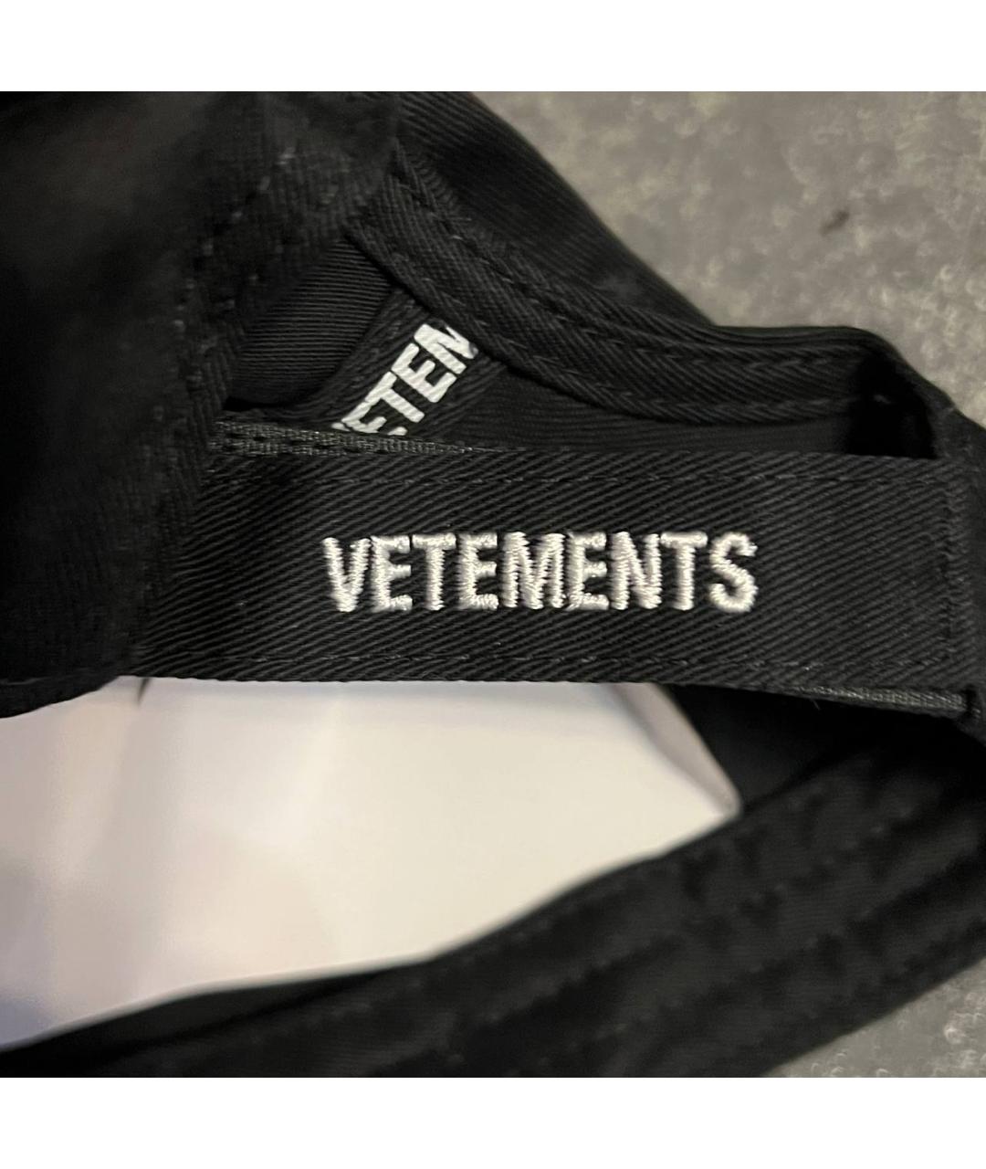 VETEMENTS Черная хлопковая кепка/бейсболка, фото 4