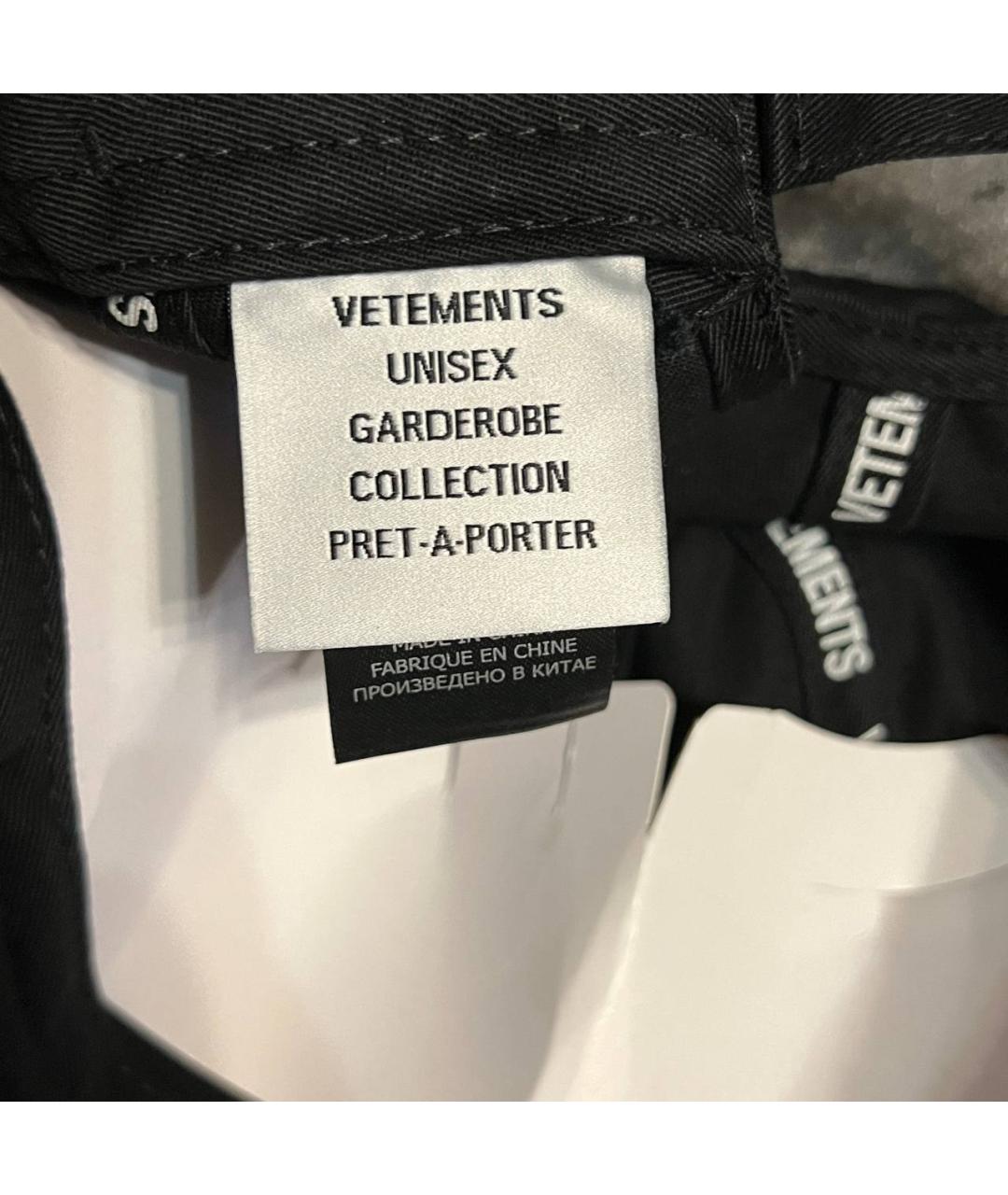 VETEMENTS Черная хлопковая кепка/бейсболка, фото 5