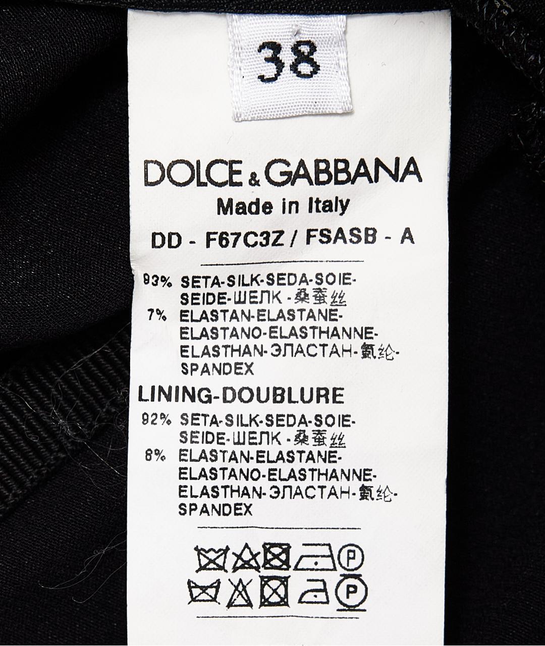 DOLCE&GABBANA Черное шелковое вечернее платье, фото 7