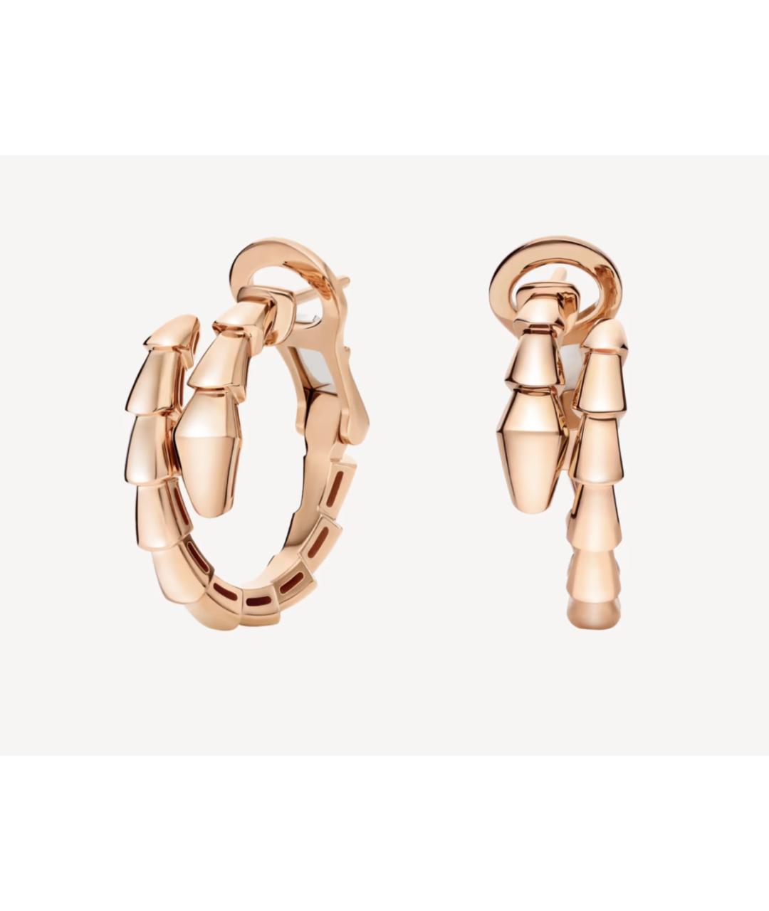 BVLGARI Золотые серьги из розового золота, фото 6