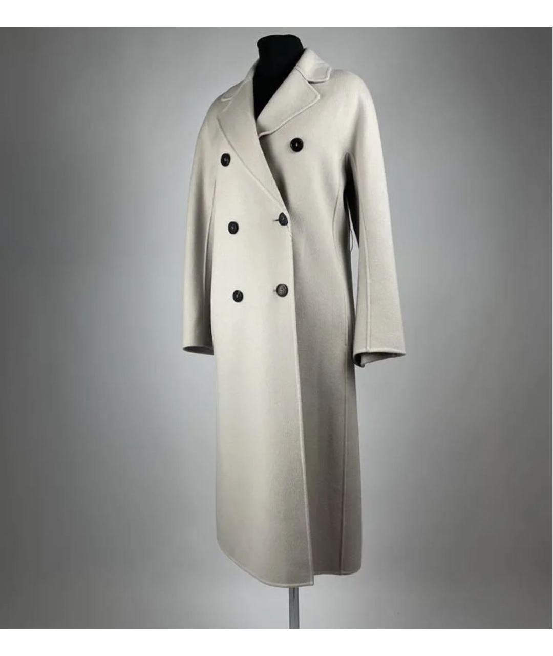 MAX MARA Бежевое шерстяное пальто, фото 7
