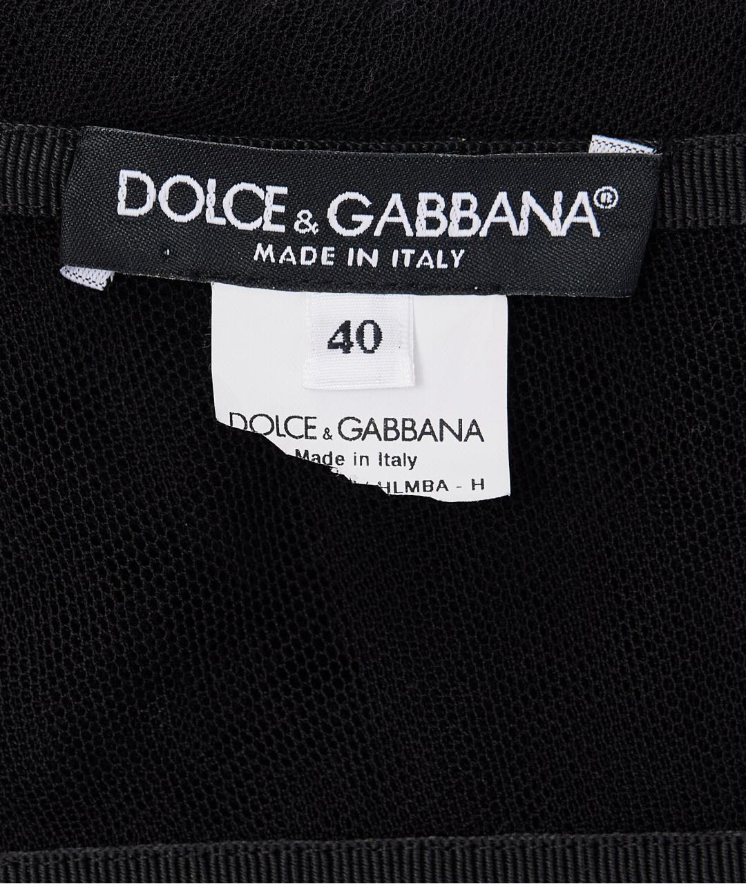 DOLCE&GABBANA Черное хлопковое вечернее платье, фото 8