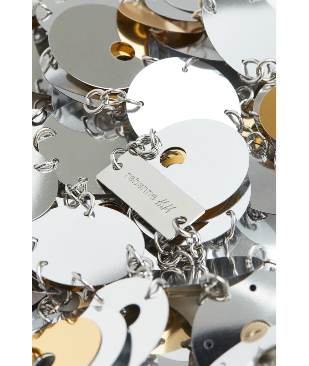 PACO RABANNE Серебряное коктейльное платье, фото 5