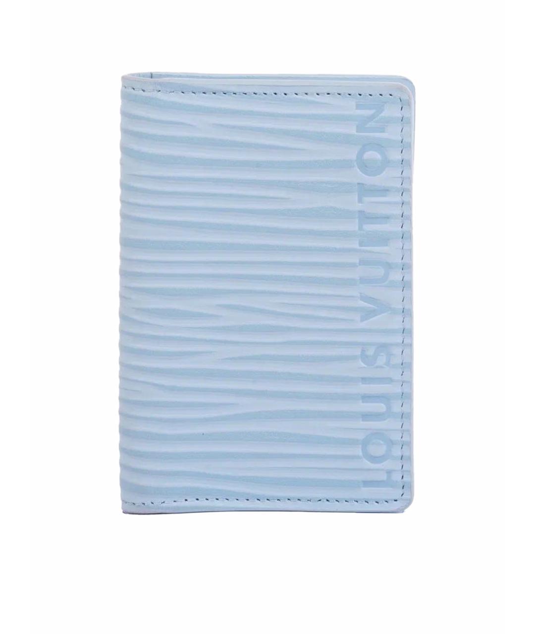 LOUIS VUITTON Голубой кожаный кардхолдер, фото 1