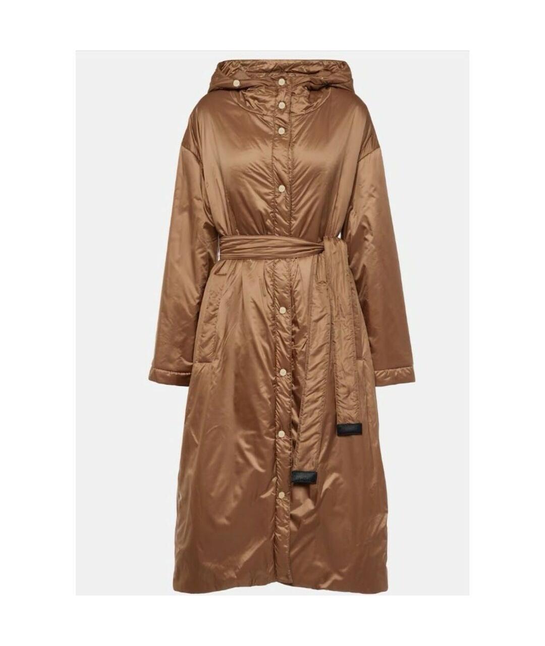 MAX MARA THE CUBE Коричневая полиэстеровая парка, фото 9