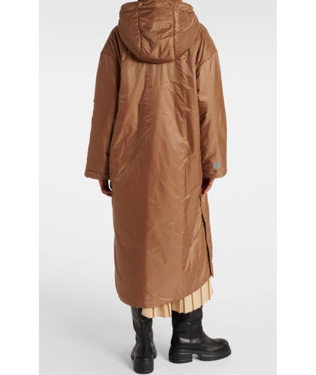 MAX MARA THE CUBE Коричневая полиэстеровая парка, фото 2