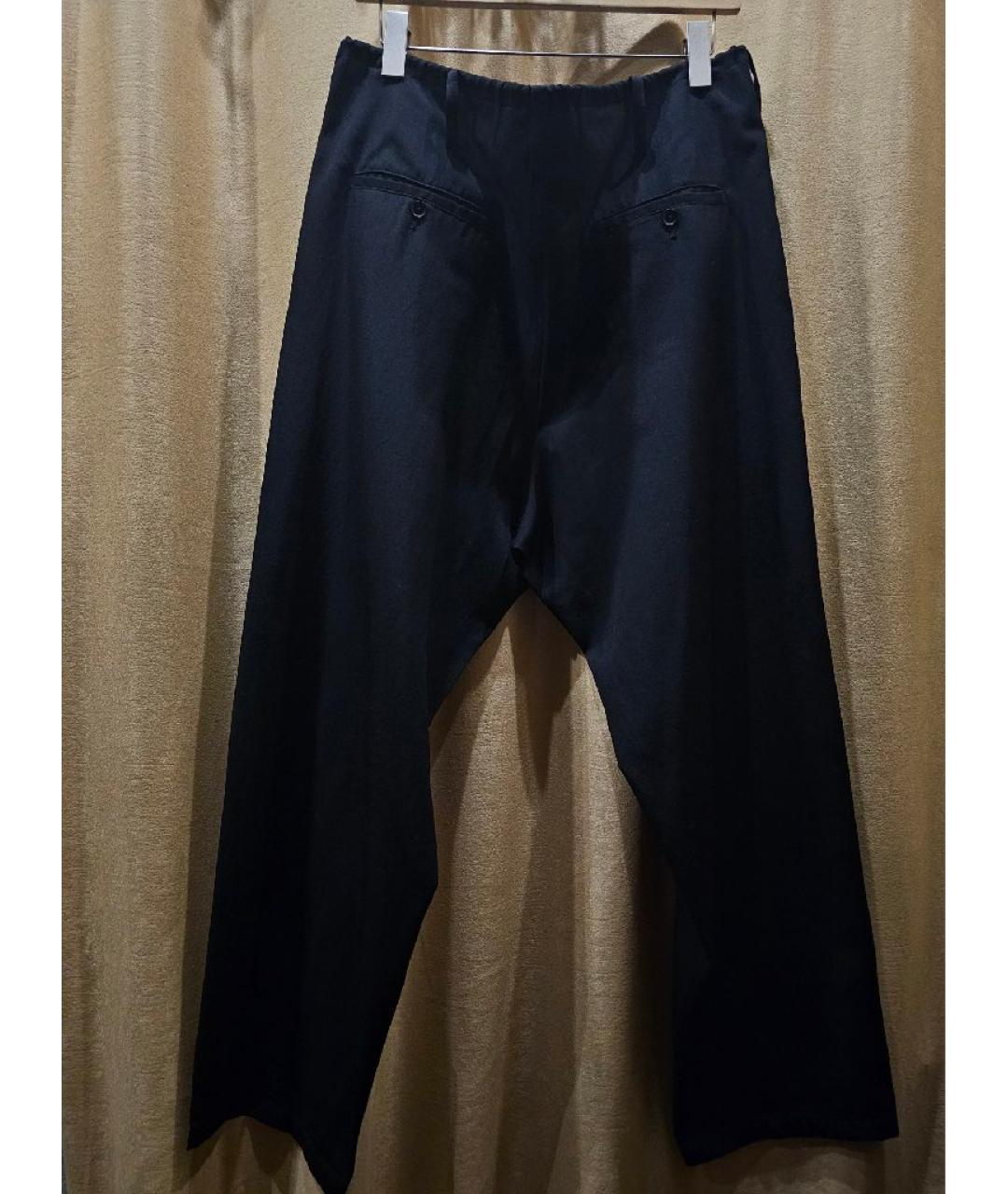 YOHJI YAMAMOTO Черные повседневные брюки, фото 6