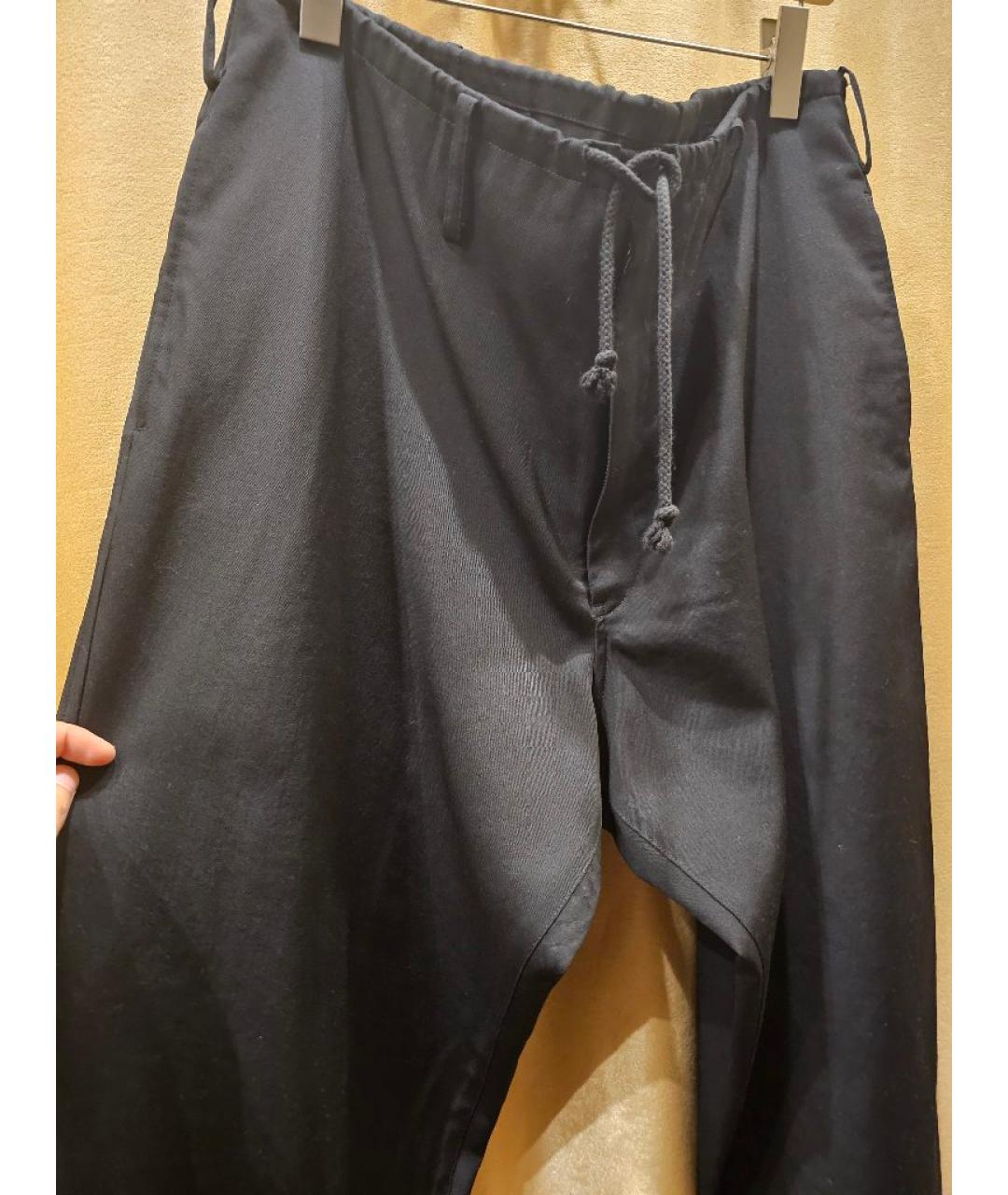 YOHJI YAMAMOTO Черные повседневные брюки, фото 3