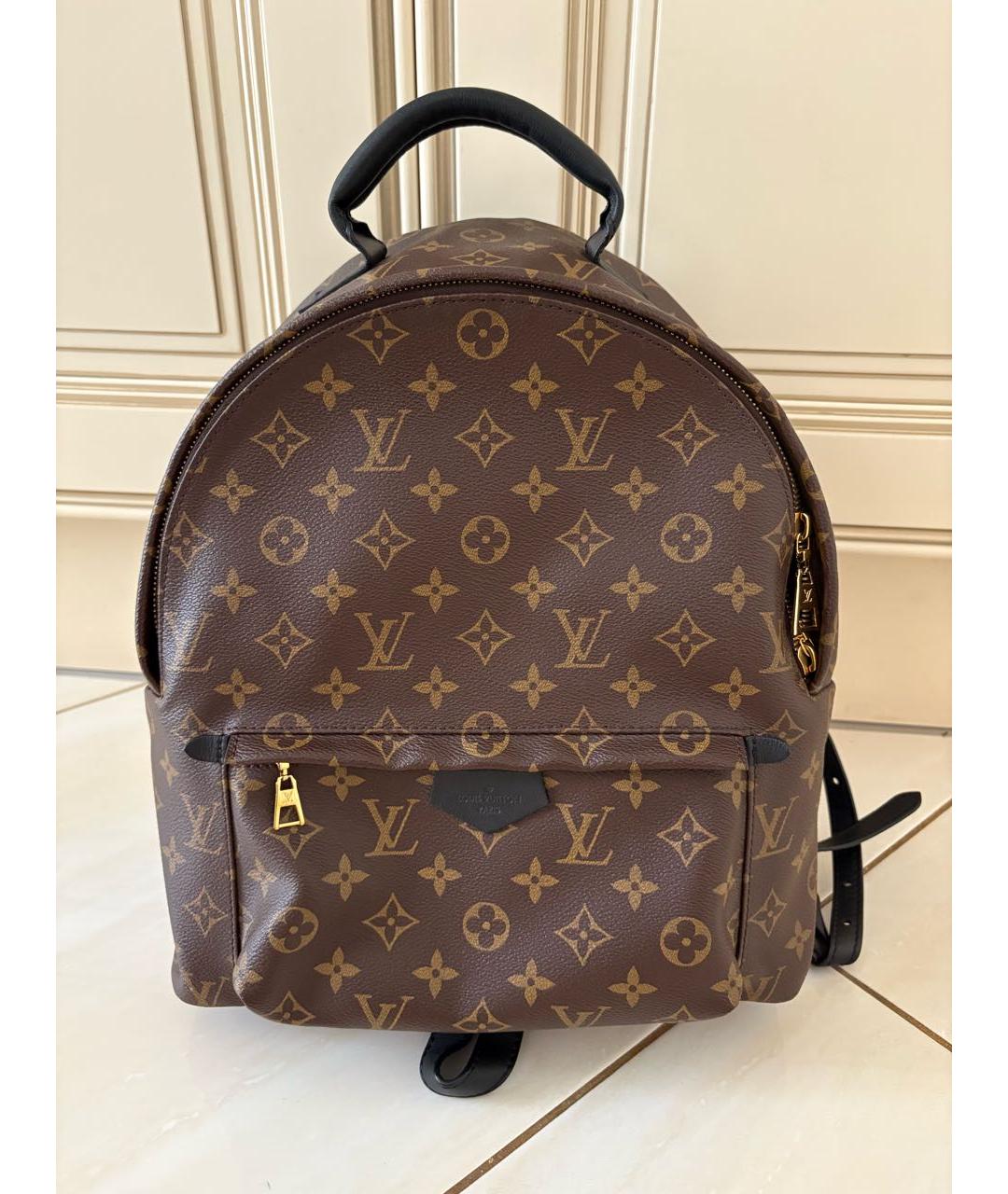 LOUIS VUITTON Коричневый кожаный рюкзак, фото 9