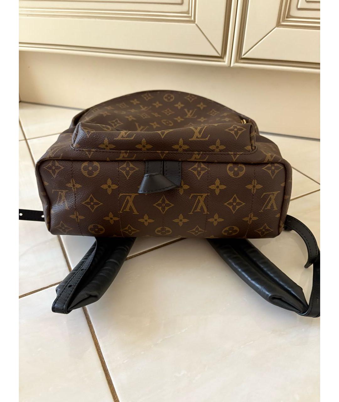 LOUIS VUITTON Коричневый кожаный рюкзак, фото 5