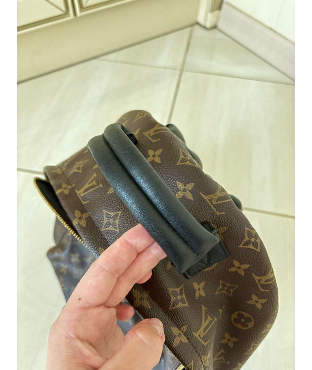LOUIS VUITTON Коричневый кожаный рюкзак, фото 7