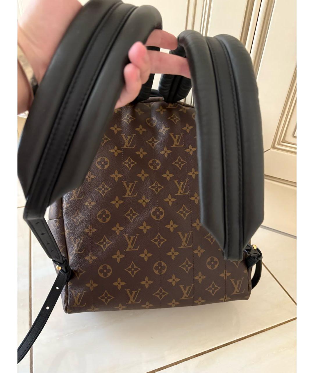 LOUIS VUITTON Коричневый кожаный рюкзак, фото 6