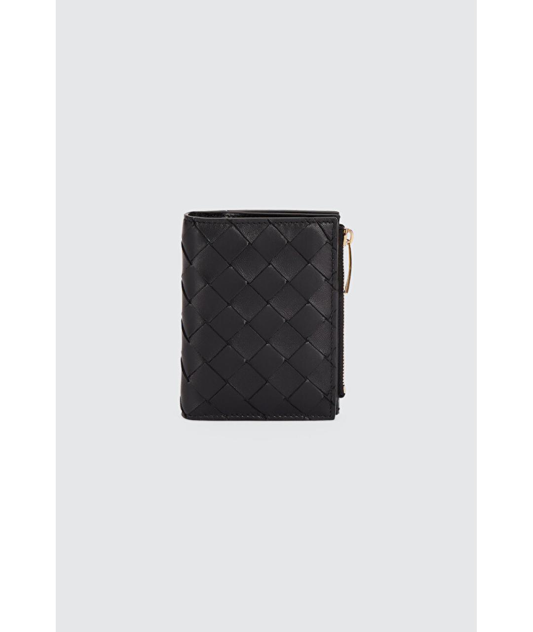 BOTTEGA VENETA Черный кожаный кошелек, фото 3