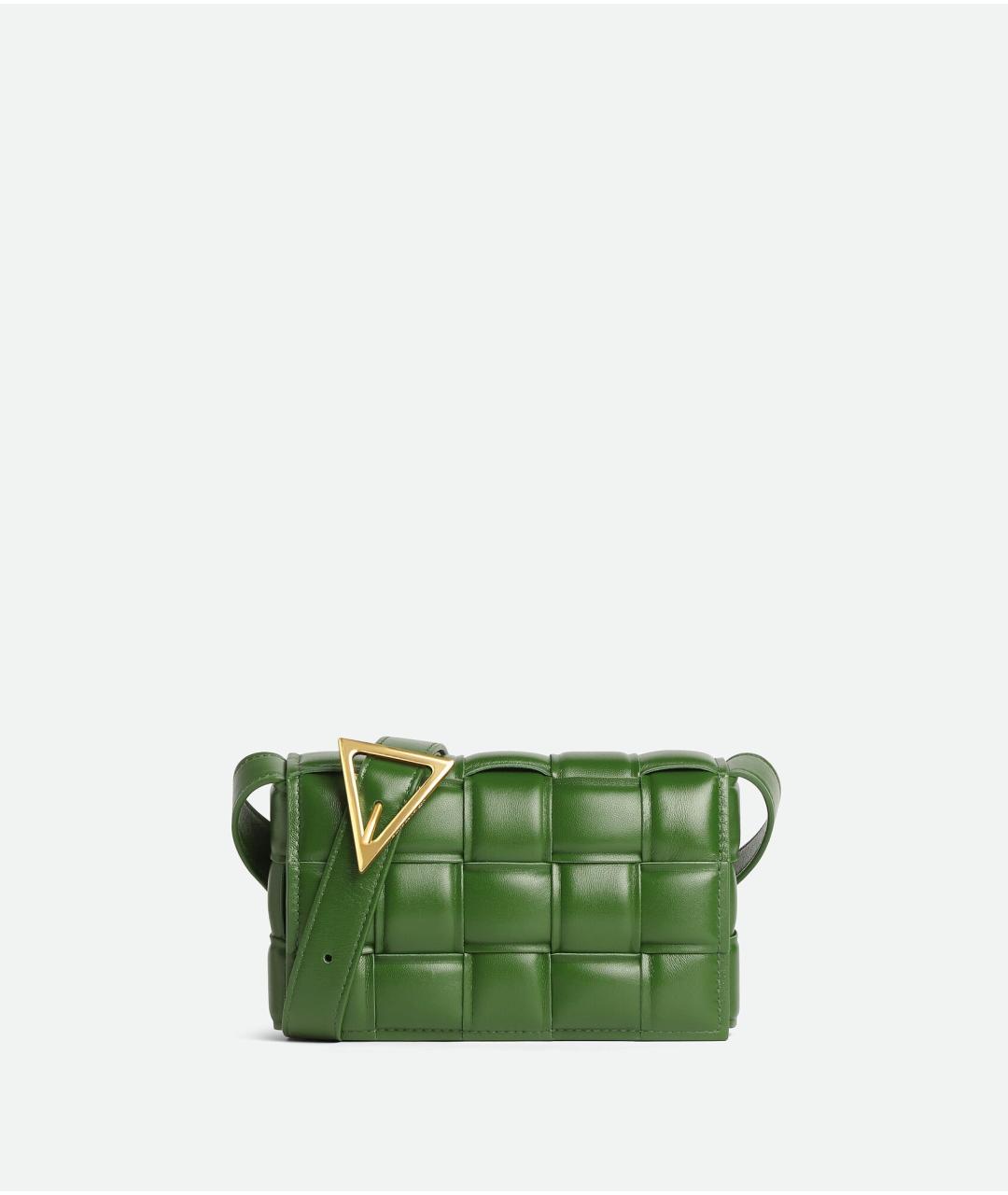 BOTTEGA VENETA Зеленая кожаная сумка через плечо, фото 6