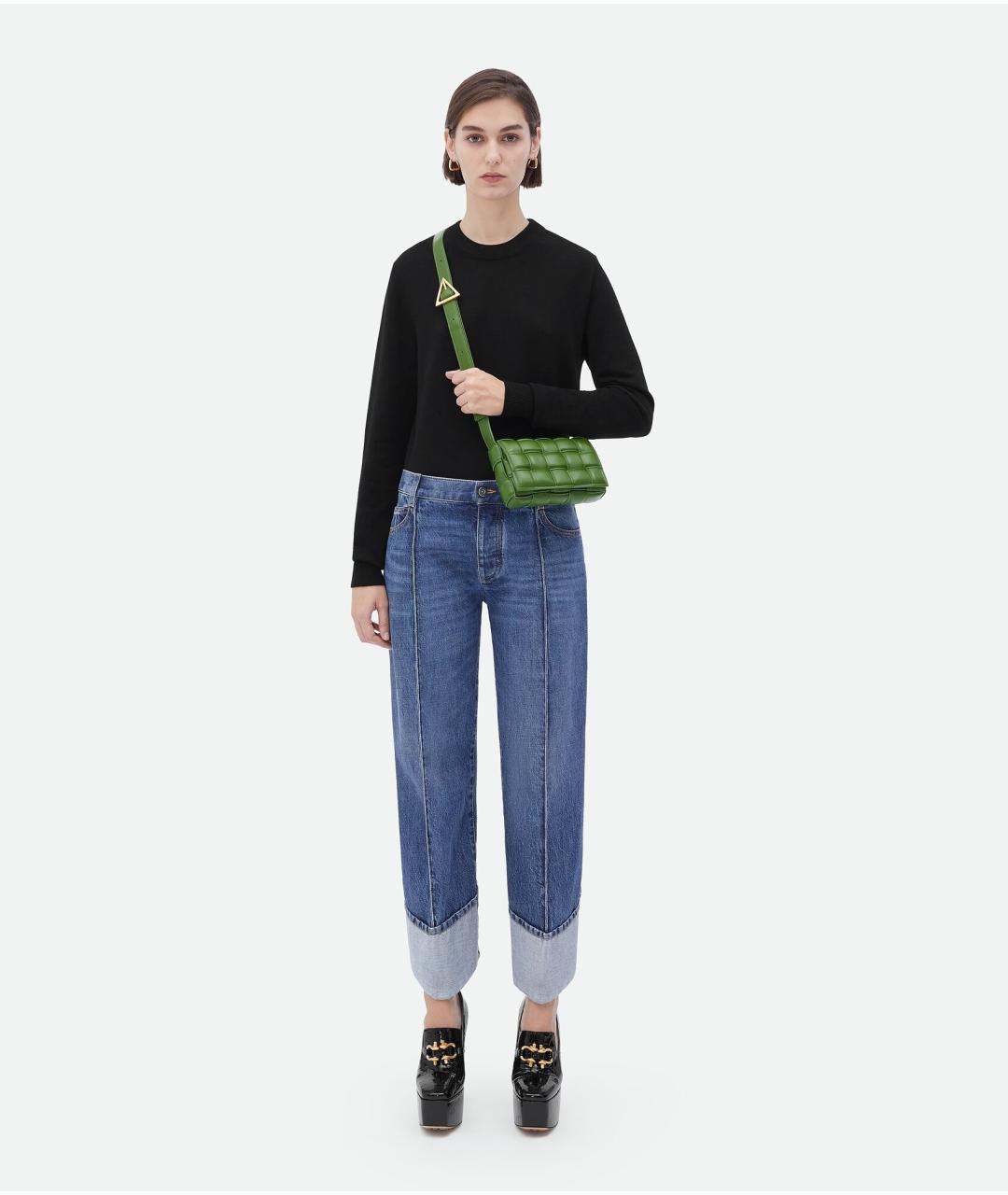 BOTTEGA VENETA Зеленая кожаная сумка через плечо, фото 5
