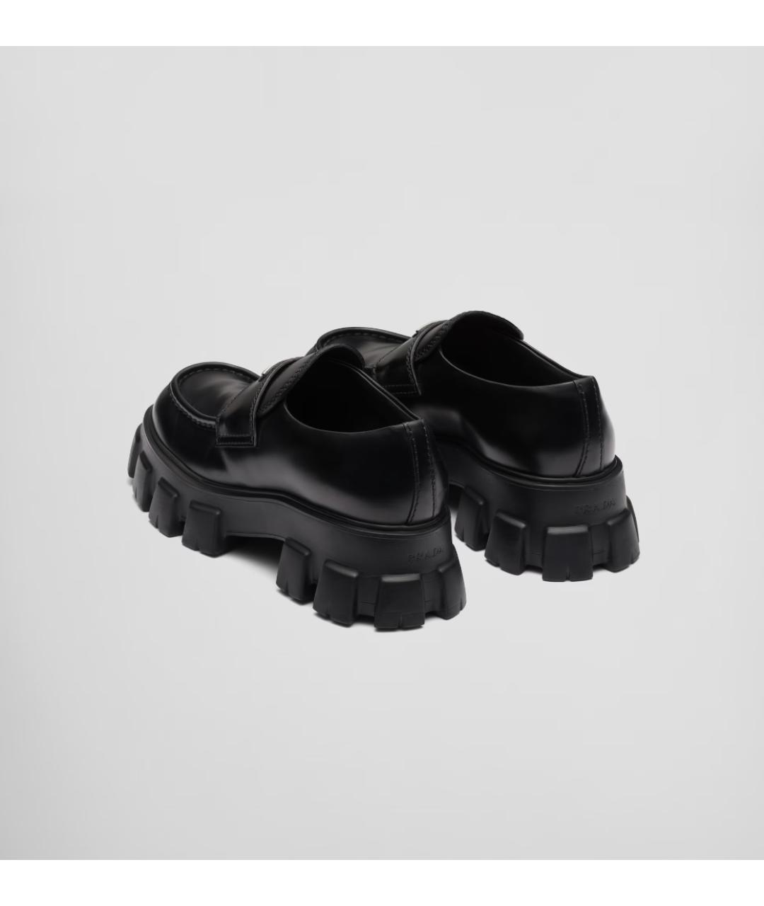 PRADA Черные кожаные лоферы, фото 4