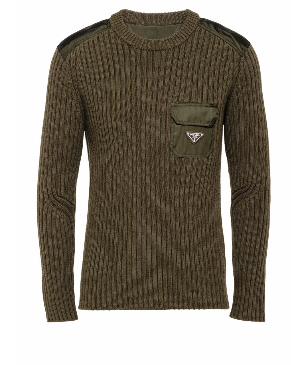 PRADA Хаки джемпер / свитер, фото 1