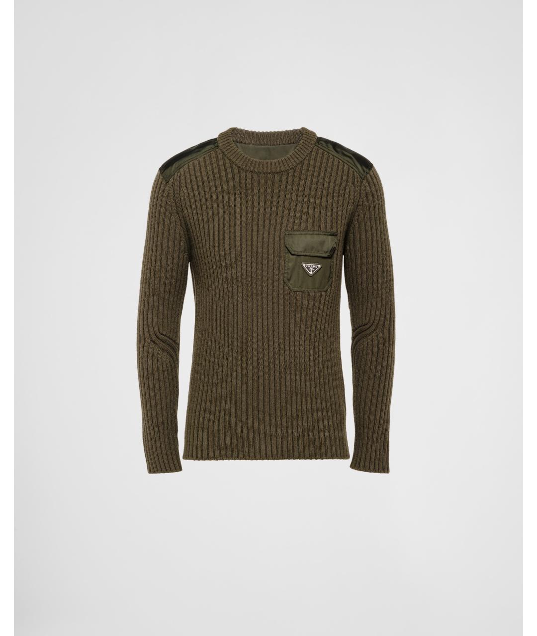 PRADA Хаки джемпер / свитер, фото 6
