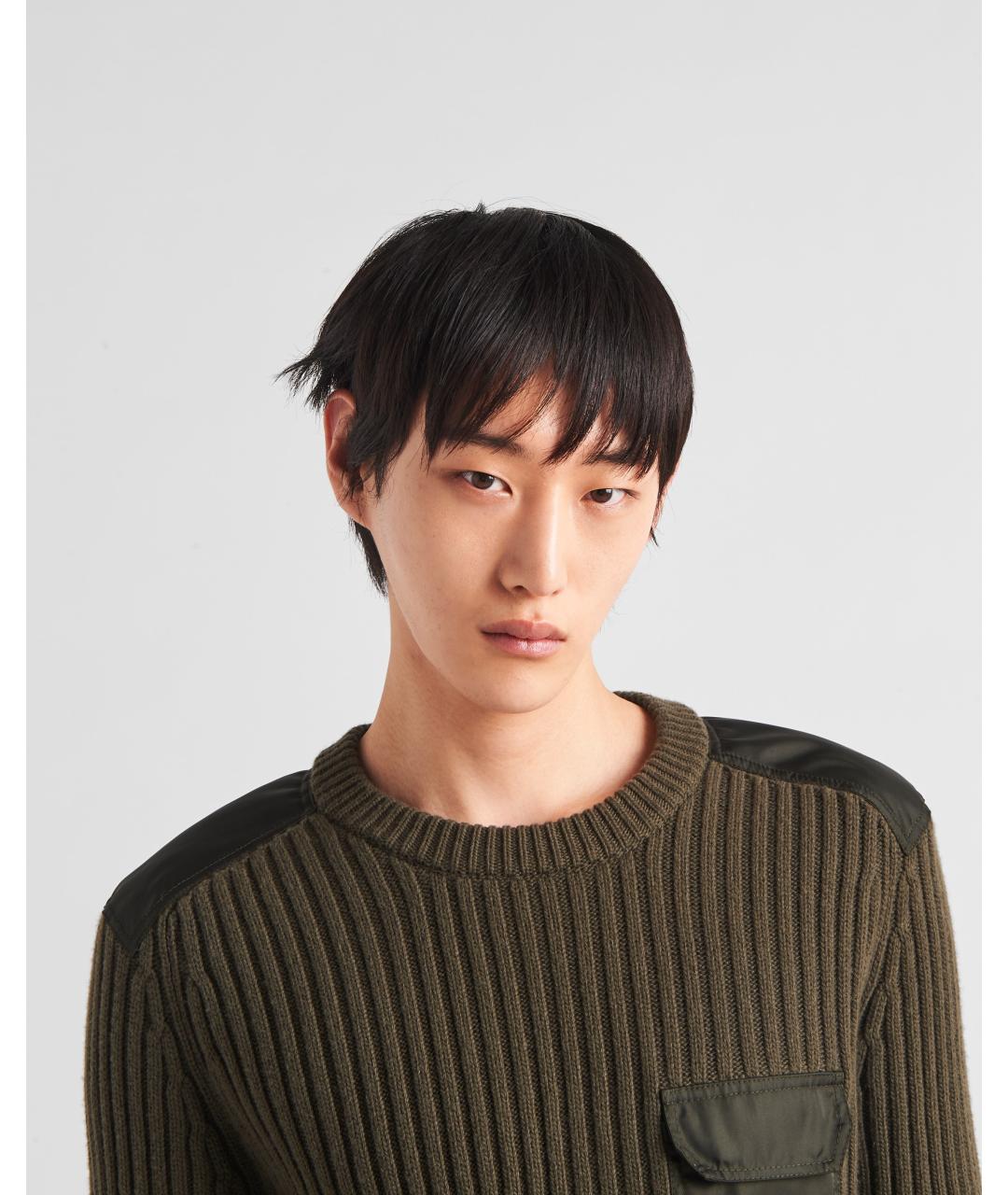 PRADA Хаки джемпер / свитер, фото 4