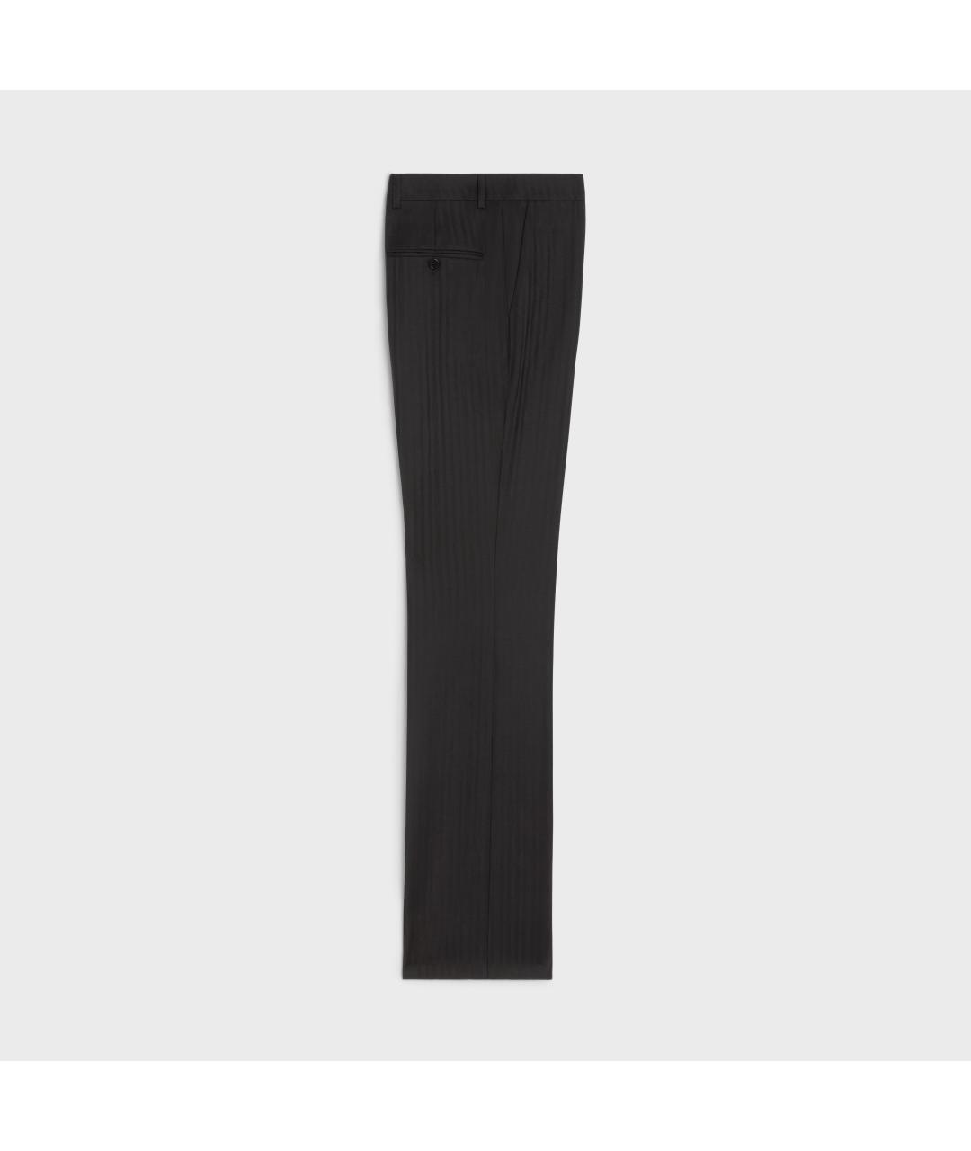 CELINE Черные шерстяные классические брюки, фото 2