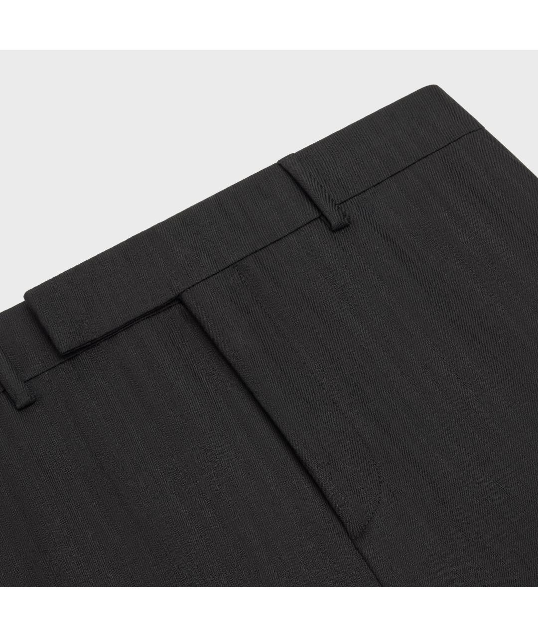 CELINE Черные шерстяные классические брюки, фото 3