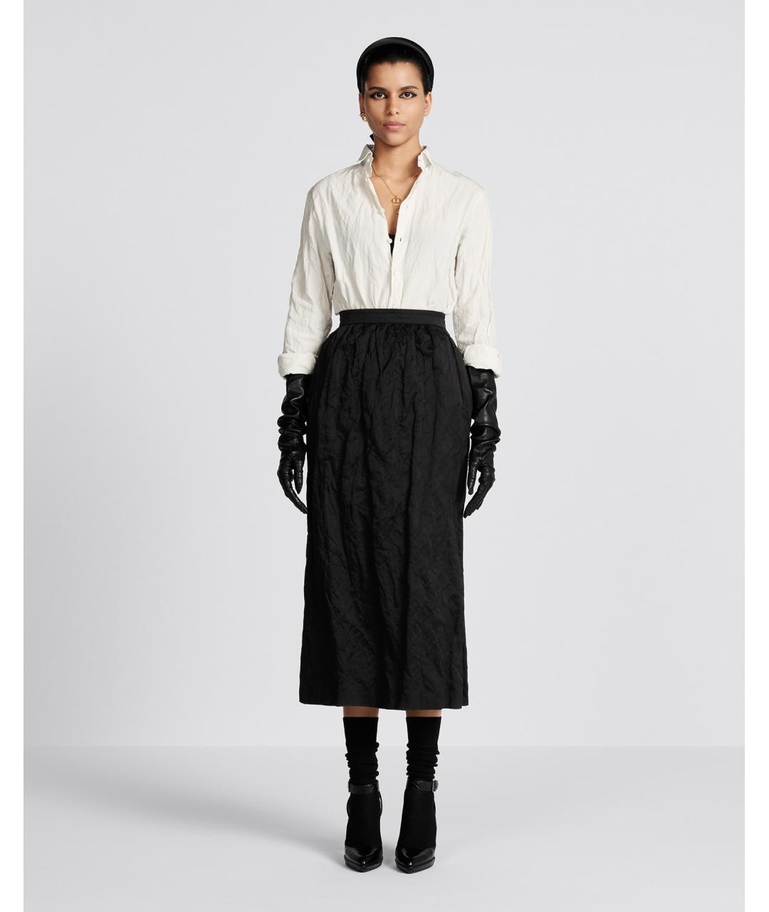 CHRISTIAN DIOR Черная юбка миди, фото 4