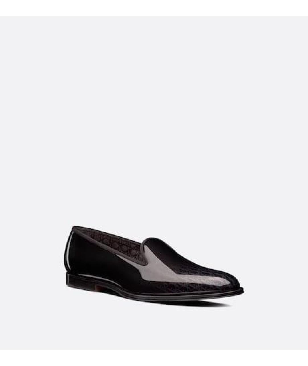 CHRISTIAN DIOR Черные лоферы из лакированной кожи, фото 3