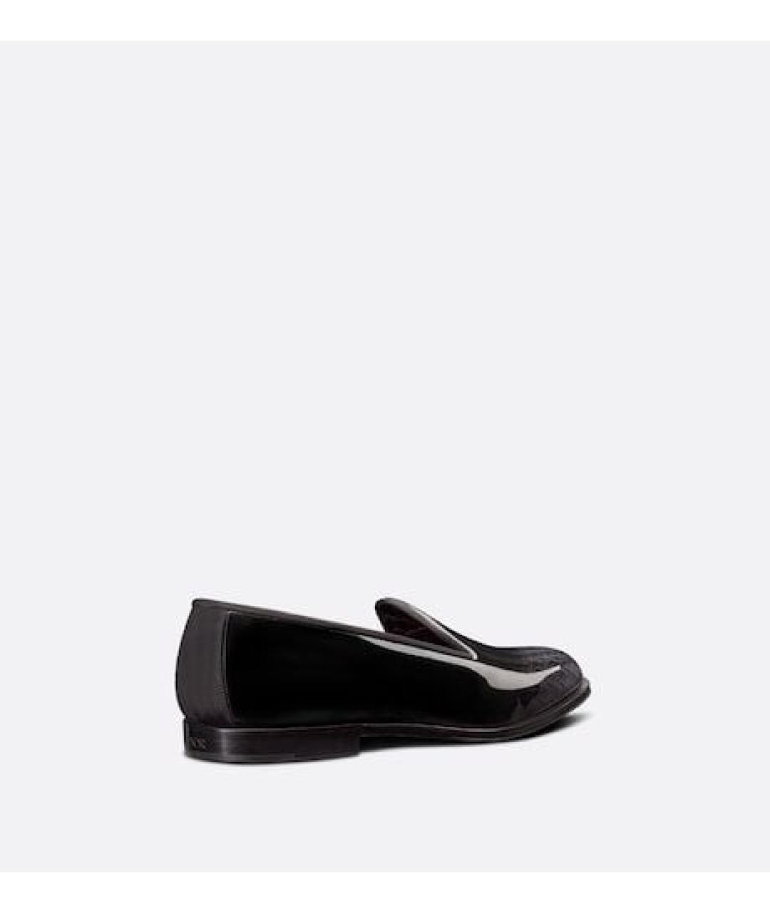 CHRISTIAN DIOR Черные лоферы из лакированной кожи, фото 4