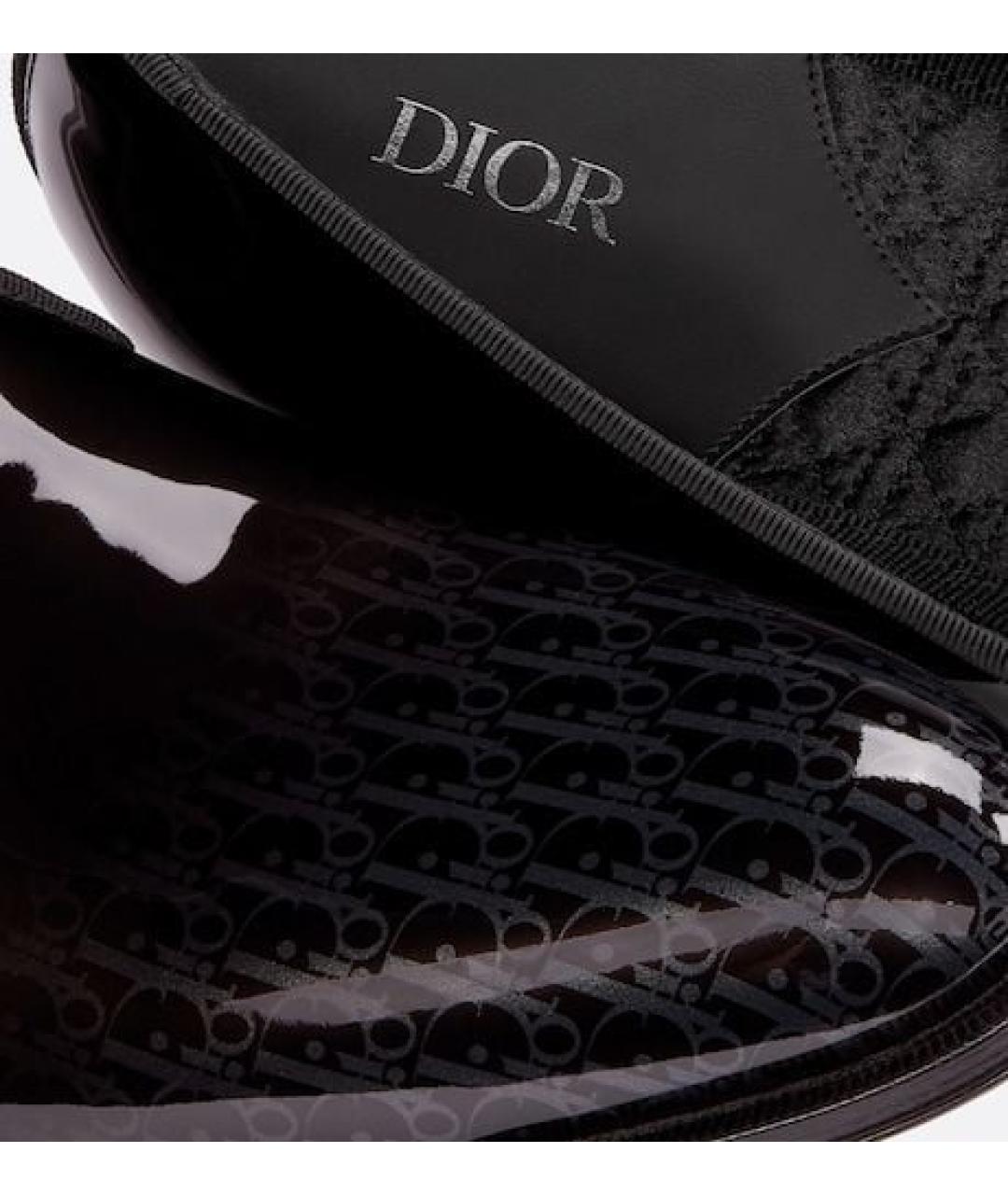 CHRISTIAN DIOR Черные лоферы из лакированной кожи, фото 7