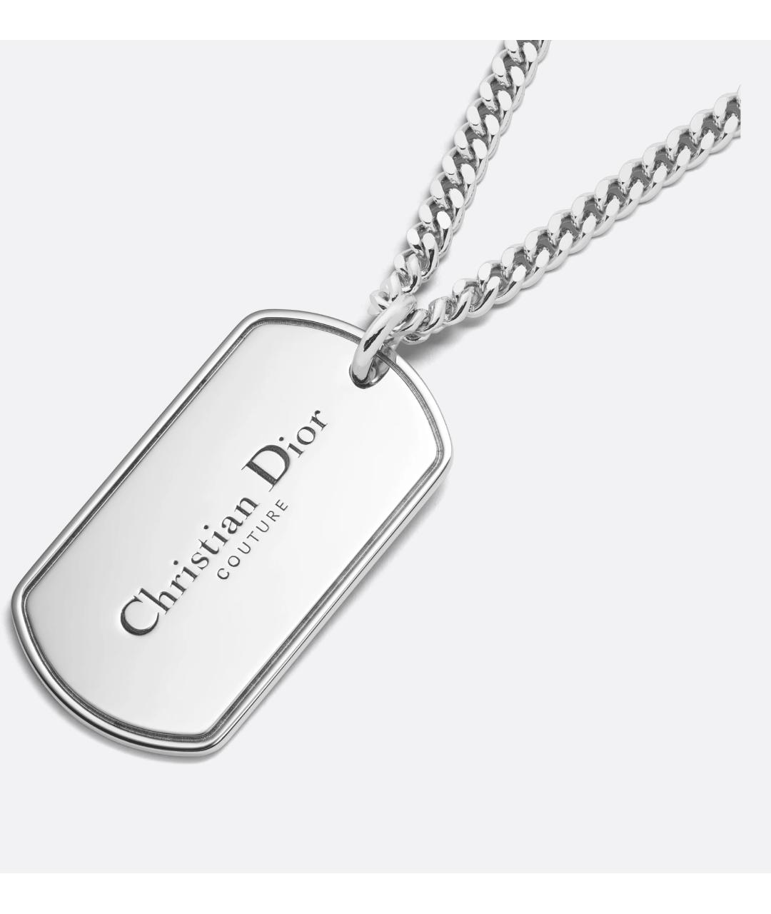 CHRISTIAN DIOR Серебряная металлическая цепочка, фото 3