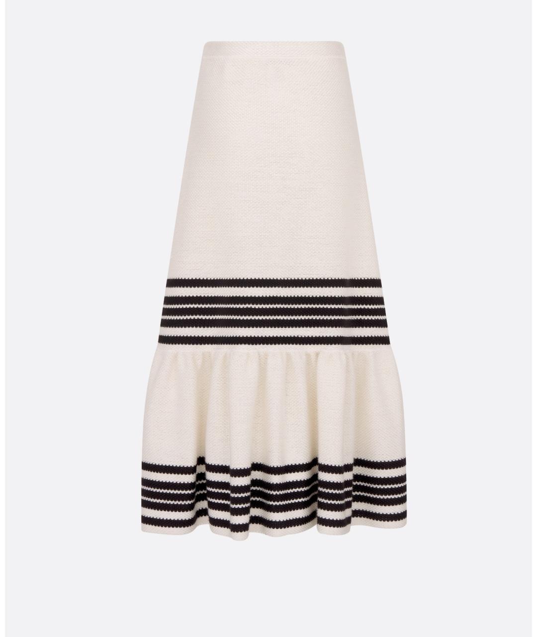 CHRISTIAN DIOR Белая юбка макси, фото 2