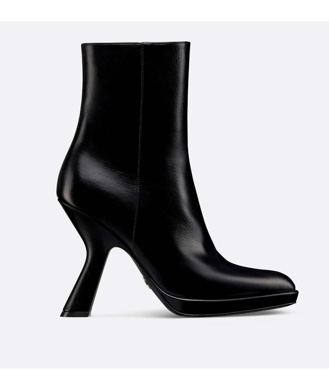 CHRISTIAN DIOR Черные кожаные ботильоны, фото 6