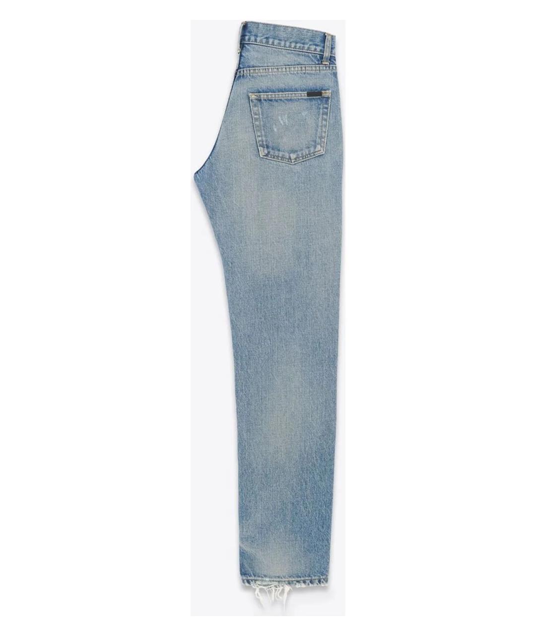 SAINT LAURENT Голубые хлопковые джинсы, фото 2