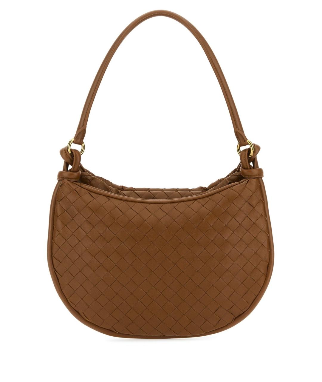 BOTTEGA VENETA Коричневая кожаная сумка через плечо, фото 3