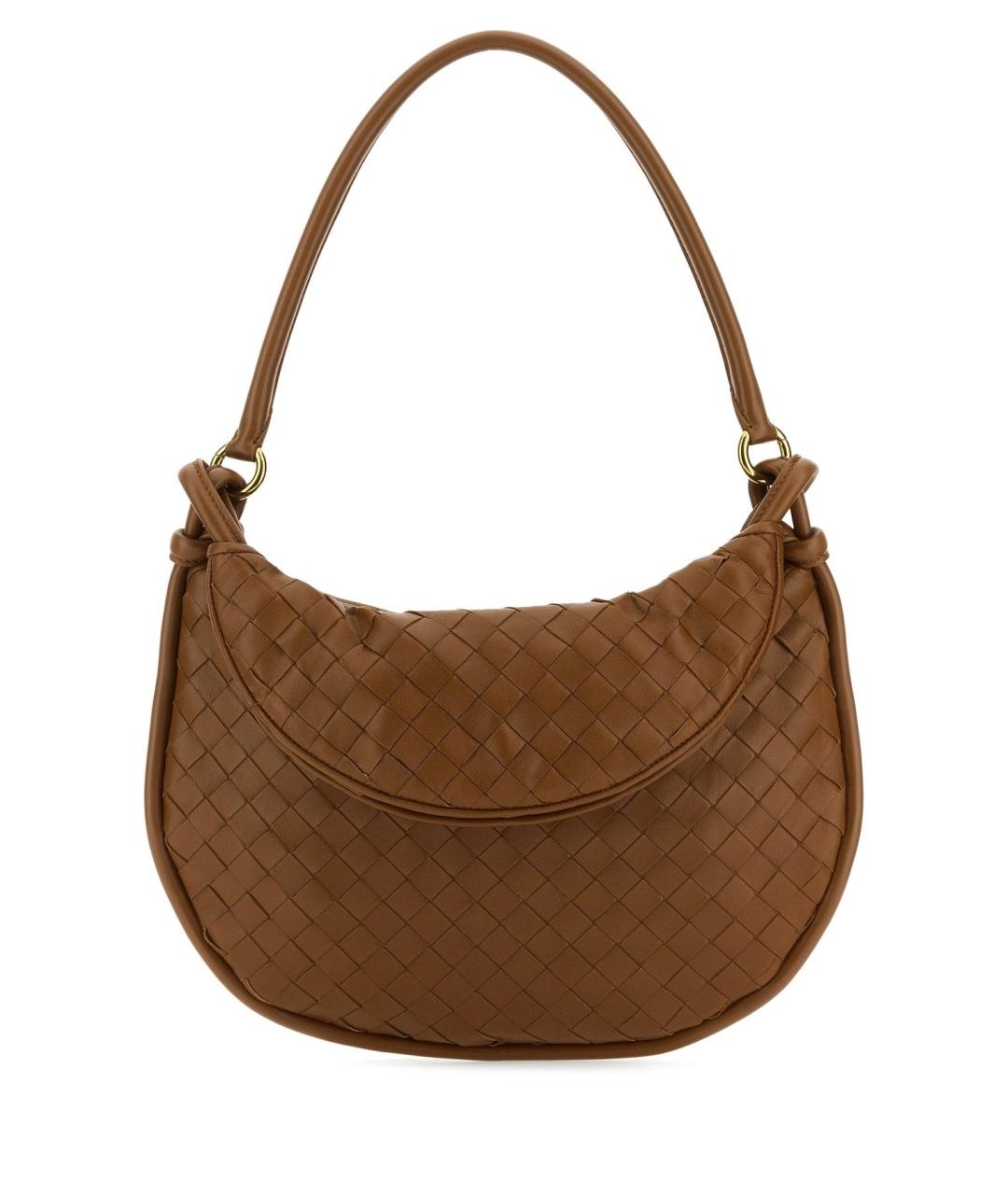 BOTTEGA VENETA Коричневая кожаная сумка через плечо, фото 1