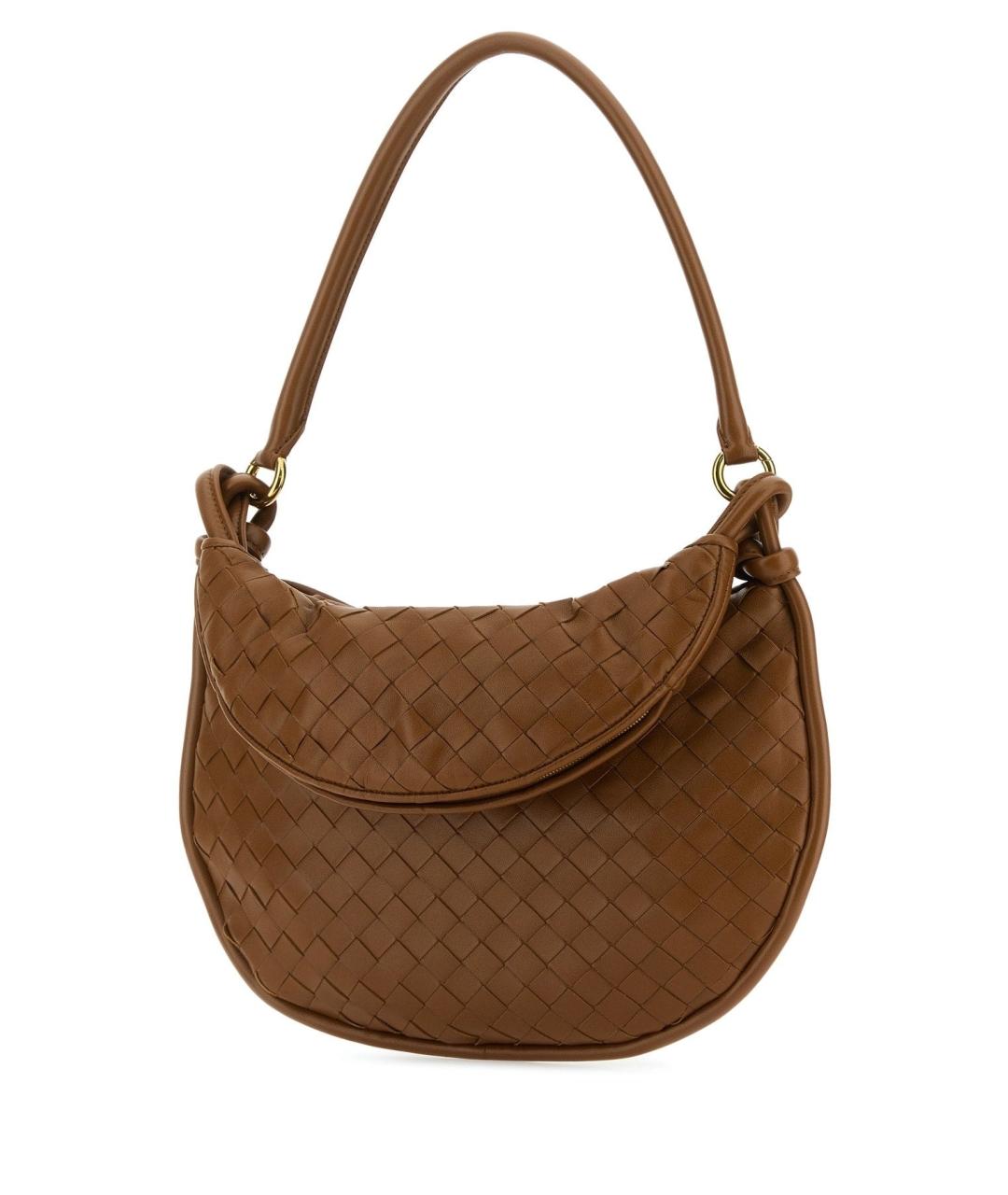 BOTTEGA VENETA Коричневая кожаная сумка через плечо, фото 2