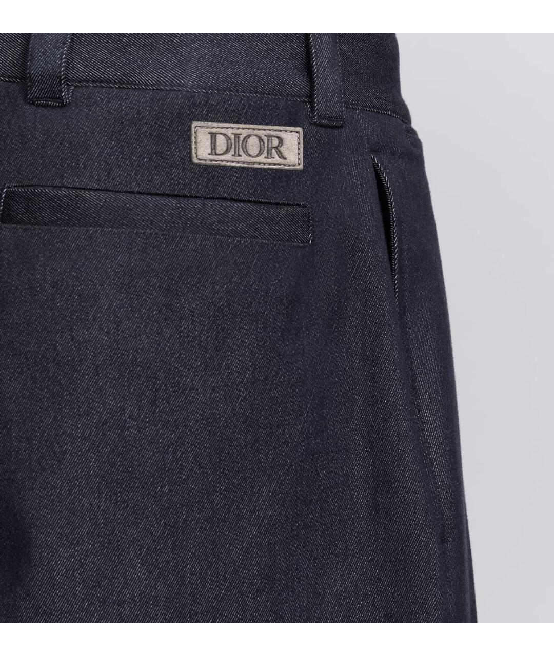 CHRISTIAN DIOR Темно-синие повседневные брюки, фото 5