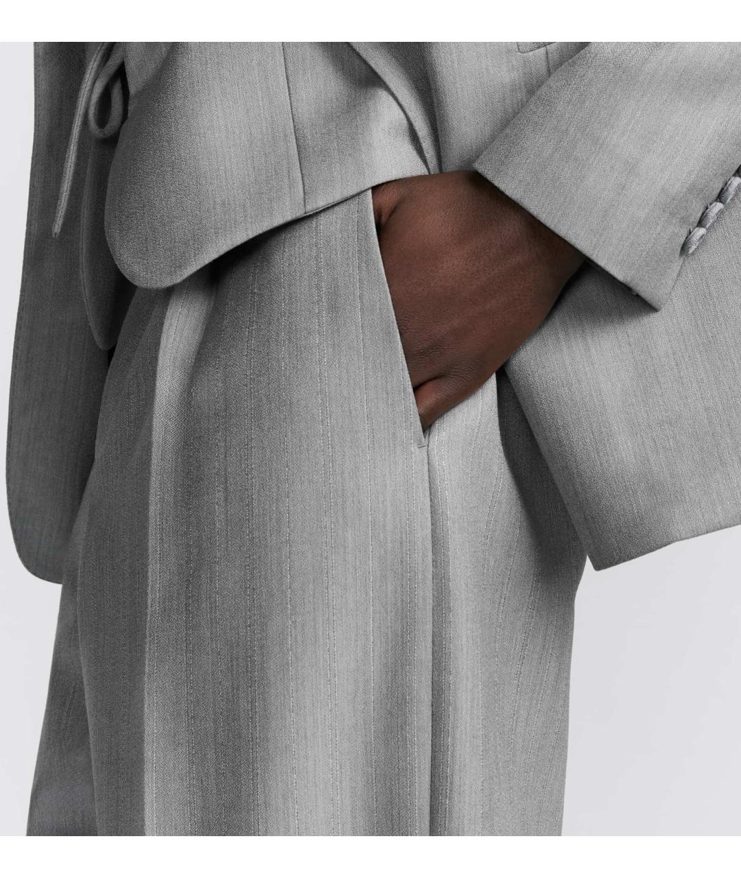 CHRISTIAN DIOR Серые классические брюки, фото 5